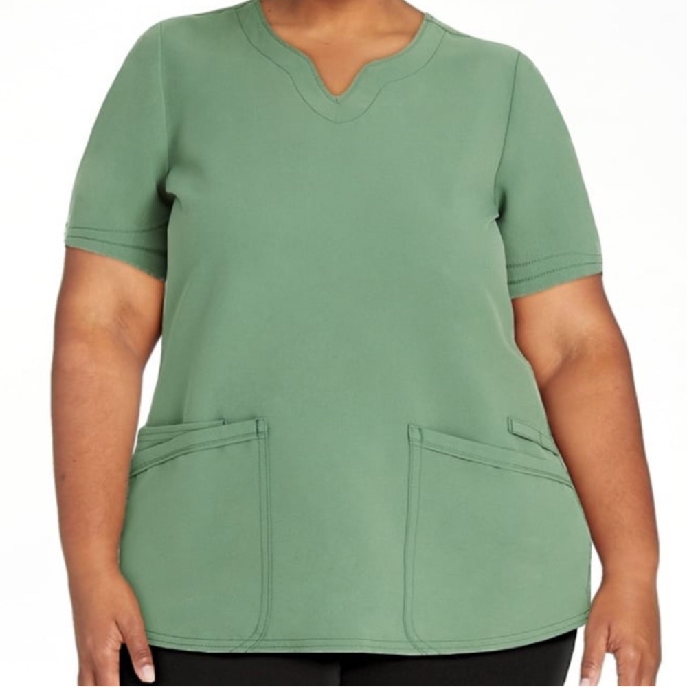 Scrubstar V-Neck Elm Green Relaxed Fit Scrub Top 3X